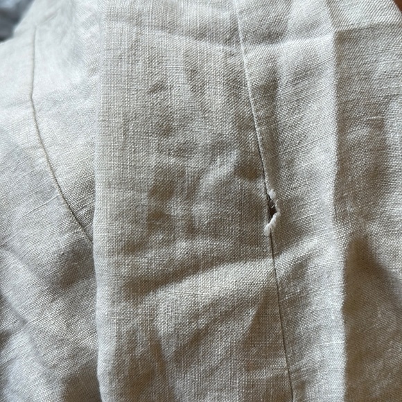 Diish Linen Dress W Straps. Worn Once. Small stitching came undone but fixing!! - Picture 4 of 4